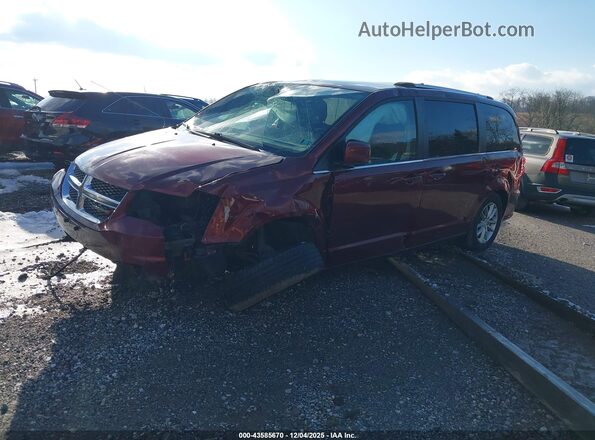 2C4RDGCG7LR206133 2020 DODGE GRAND CARAVAN Maroon წინა მარცხენა ხედი სამი მეოთხედიდან