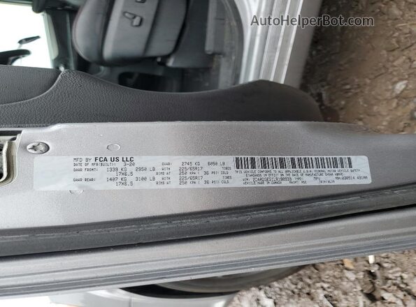 2C4RDGEG1LR198933 2020 DODGE GRAND Gray Widok naklejki z numerem VIN
