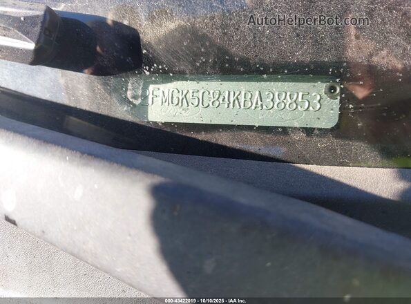 2FMGK5C84KBA38853 2019 FORD FLEX Gray Вид підкапотного простору