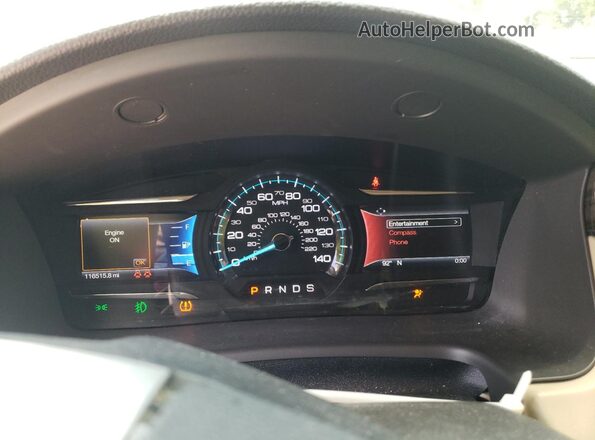 2FMGK5C87HBA10098 2017 FORD FLEX Black Вид щитка приладів