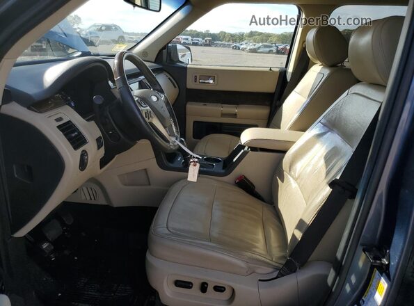 2FMGK5D87KBA32320 2019 FORD FLEX Blue Front interior view