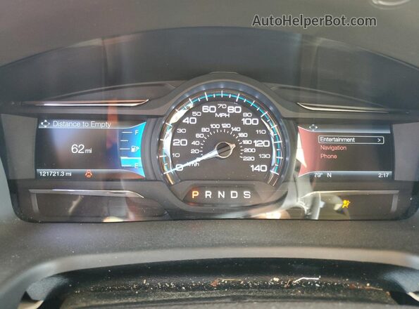 2FMGK5D87KBA32320 2019 FORD FLEX Blue Instrument cluster view
