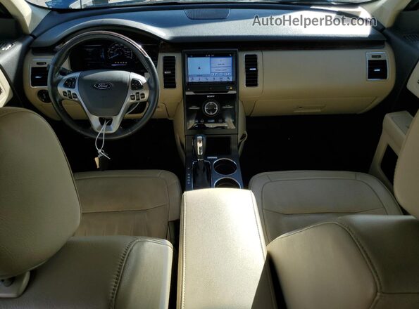 2FMGK5D87KBA32320 2019 FORD FLEX Blue Dashboard view