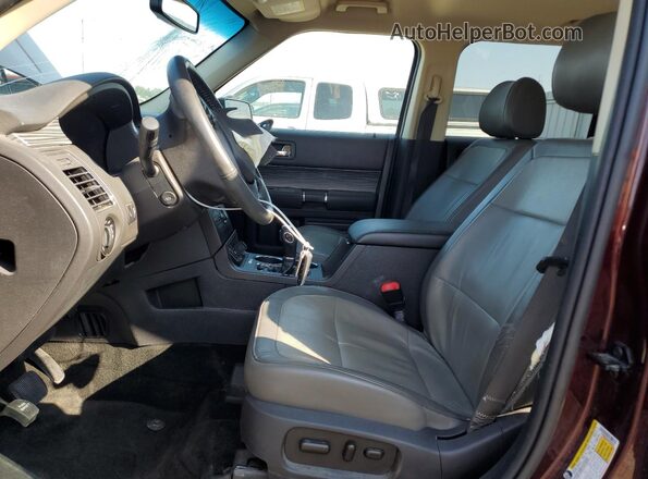 2FMHK6C80KBA02507 2019 FORD FLEX Maroon Widok wnętrza z przodu