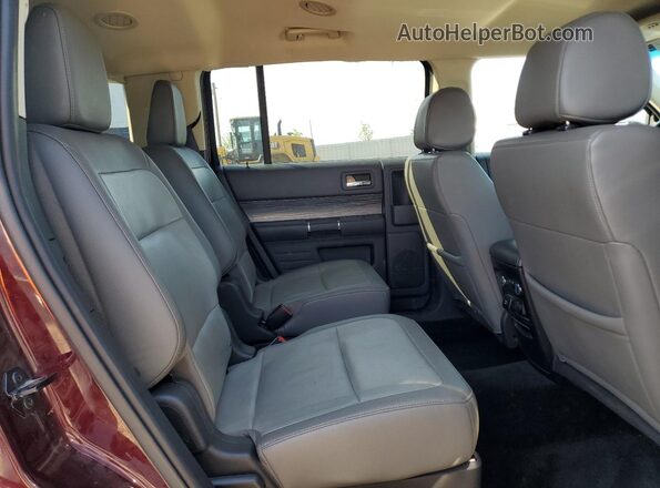 2FMHK6C80KBA02507 2019 FORD FLEX Maroon Widok wnętrza z tyłu