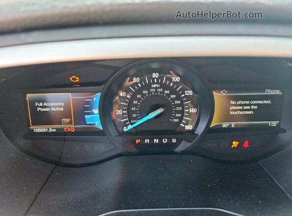 2FMPK3J90LBA30038 2020 FORD EDGE White Vista del cuadro de instrumentos