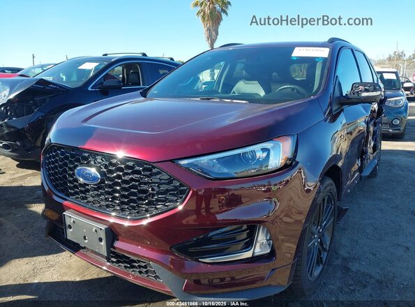 2FMPK3J91LBB60863 2020 FORD EDGE Burgundy Առջևի ձախ երեք քառորդ տեսարան