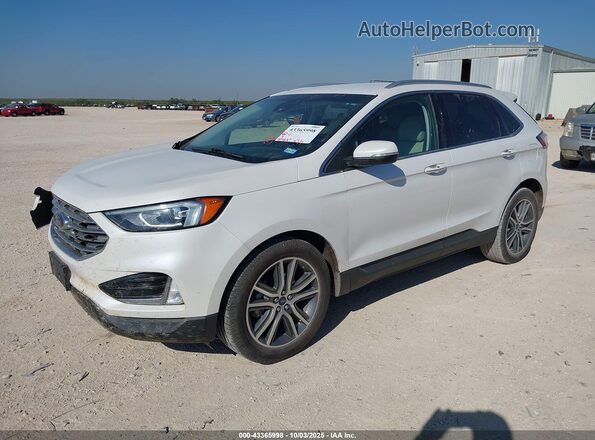 2FMPK3K98KBC20277 2019 FORD EDGE White Передня ліва чверть