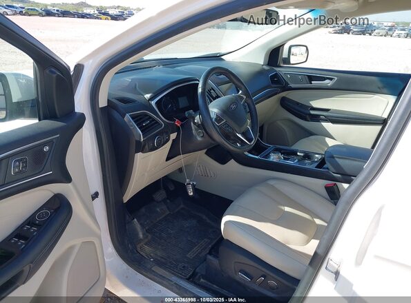 2FMPK3K98KBC20277 2019 FORD EDGE White Вид салону спереду