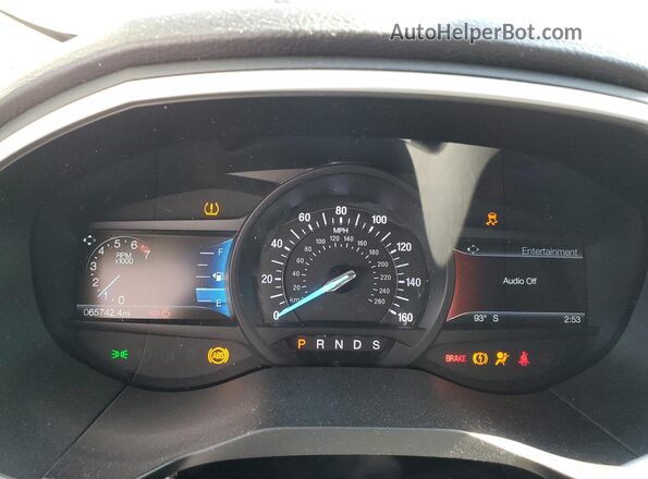 2FMPK4J98LBA49765 2020 FORD EDGE Teal ხელსაწყოთა პანელის ხედი