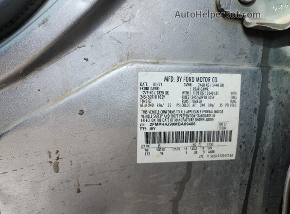 2FMPK4J99MBA09406 2021 FORD EDGE Серый 