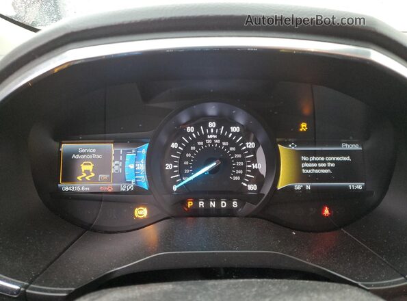 2FMPK4K91LBB30363 2020 FORD EDGE Бордовый Вид щитка приборов