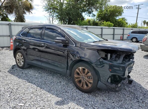 2FMPK4K92LBA16758 2020 FORD EDGE Черный Передняя правая четверть