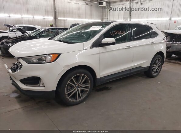 2FMPK4K97MBA49238 2021 FORD EDGE White Առջևի ձախ երեք քառորդ տեսարան