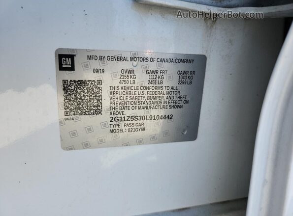 2G11Z5S30L9104442 2020 CHEVROLET IMPALA White Շարժիչի բաժամունքի տեսք