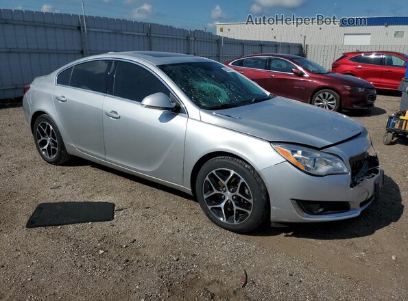2G4GL5EX6H9137255 2017 BUICK REGAL Серебряный Передняя правая четверть