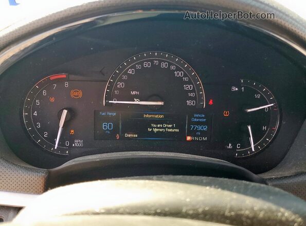 2G61M5S35H9145083 2017 CADILLAC XTS Красный Вид щитка приборов