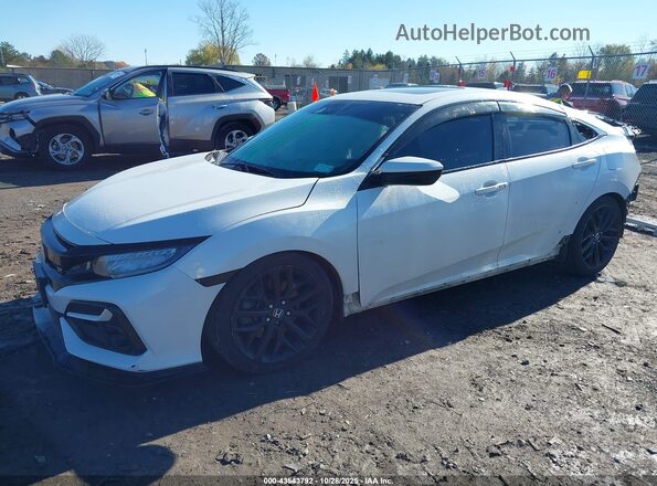 2HGFC1E59LH701102 2020 HONDA CIVIC White Առջևի ձախ երեք քառորդ տեսարան