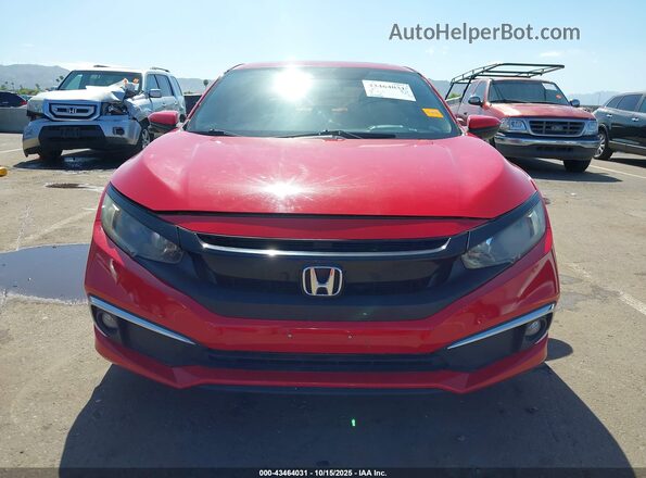 2HGFC1F31LH682168 2020 HONDA CIVIC Red Вид задньої частини салону