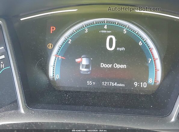 2HGFC1F35HH636818 2017 HONDA CIVIC Blue Вид задніх сидінь