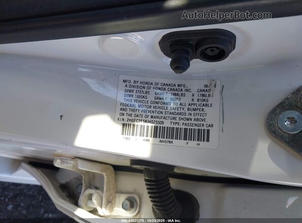 2HGFC2F58JH575509 2018 HONDA CIVIC White Вид підкапотного простору