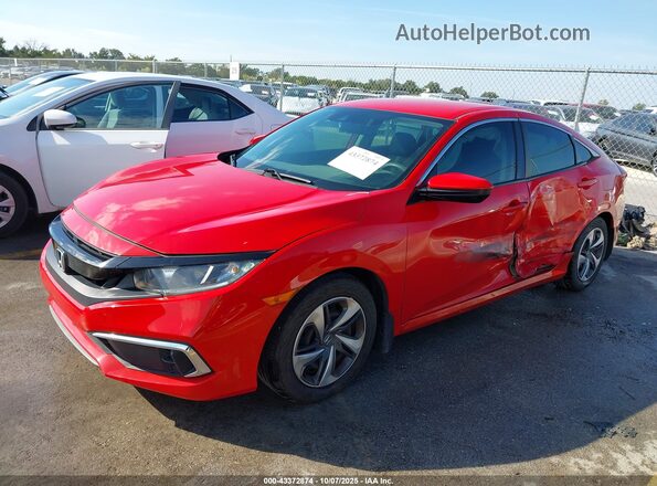 2HGFC2F61LH552004 2020 HONDA CIVIC Red Առջևի ձախ երեք քառորդ տեսարան