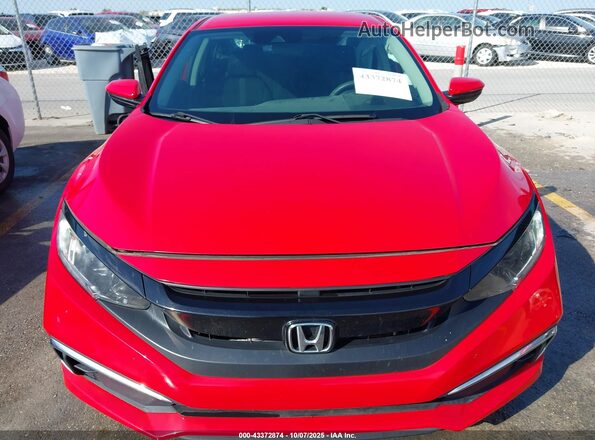 2HGFC2F61LH552004 2020 HONDA CIVIC Red Սարքավորումների վահանակի տեսք