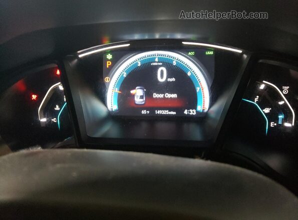 2HGFC2F62LH535308 2020 HONDA CIVIC Black Widok zestawu wskaźników