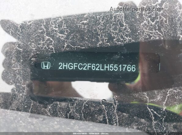 2HGFC2F62LH551766 2020 HONDA CIVIC Белый Вид подкапотного пространства
