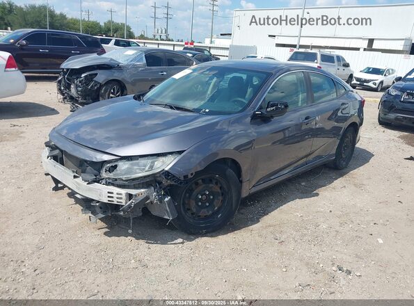 2HGFC2F66LH506068 2020 HONDA CIVIC Gray Առջևի ձախ երեք քառորդ տեսարան