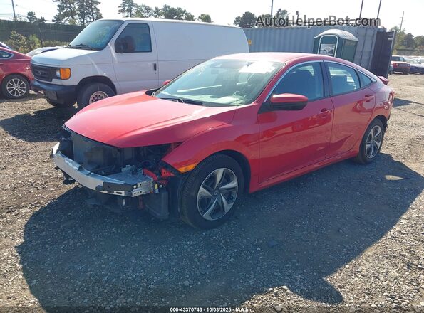 2HGFC2F69LH563509 2020 HONDA CIVIC Красный Передняя левая четверть