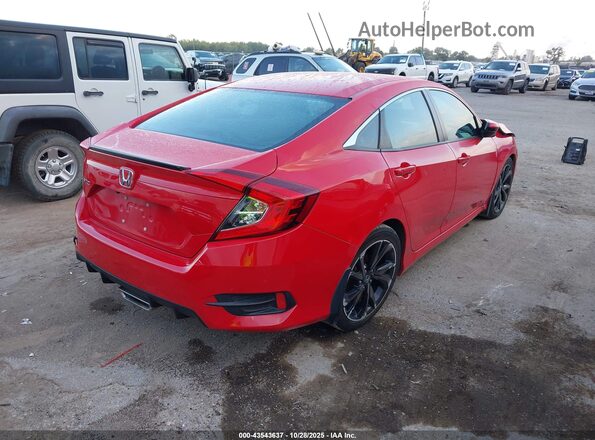 2HGFC2F80LH588655 2020 HONDA CIVIC Red Задня права чверть