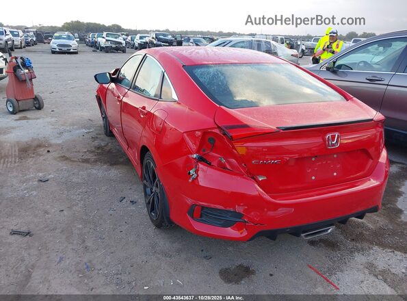 2HGFC2F80LH588655 2020 HONDA CIVIC Red Задня ліва чверть