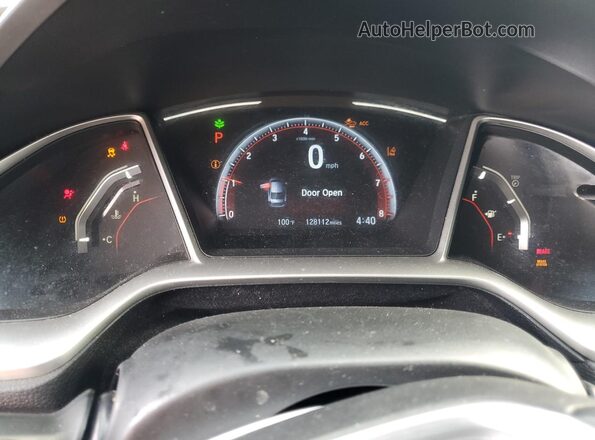 2HGFC2F81KH544114 2019 HONDA CIVIC White Вид щитка приладів