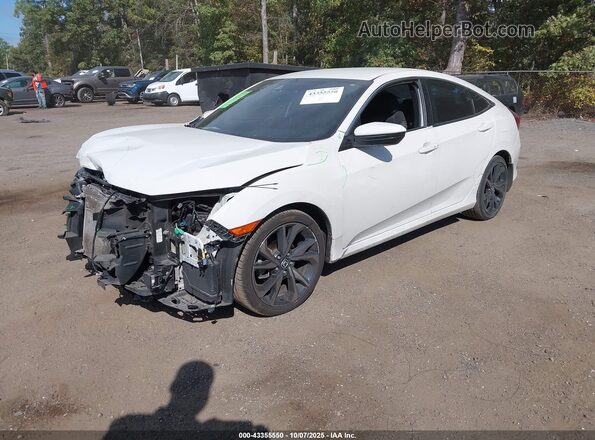 2HGFC2F82LH522043 2020 HONDA CIVIC Белый Передняя левая четверть
