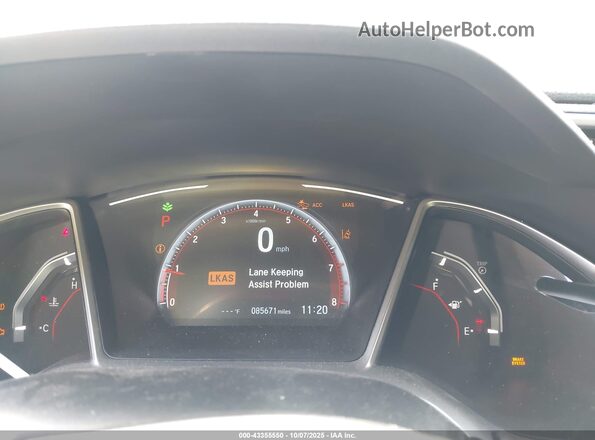 2HGFC2F82LH522043 2020 HONDA CIVIC Белый Вид задних сидений