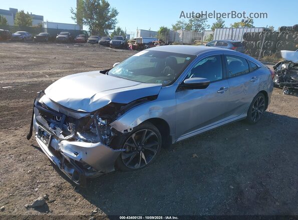 2HGFC2F83LH512704 2020 HONDA CIVIC Silver Առջևի ձախ երեք քառորդ տեսարան