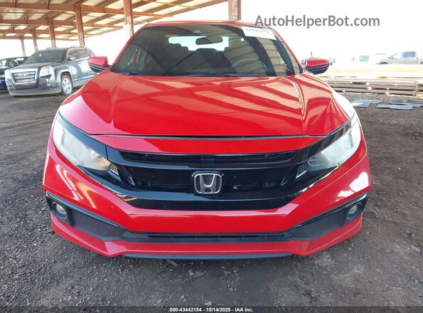 2HGFC2F85LH586089 2020 HONDA CIVIC Red Widok zestawu wskaźników