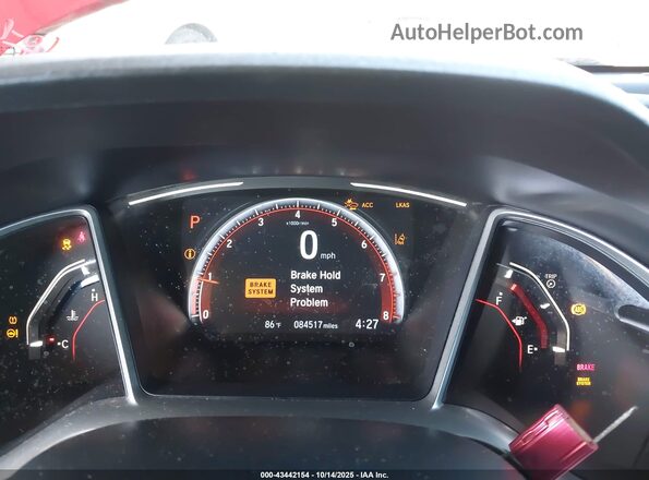 2HGFC2F85LH586089 2020 HONDA CIVIC Red Widok tylnych siedzeń