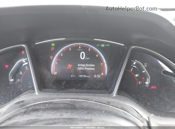 2HGFC2F88LH580822 2020 HONDA CIVIC Красный Вид задних сидений