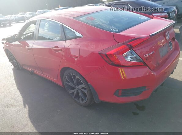 2HGFC2F88LH580822 2020 HONDA CIVIC Красный Задняя левая четверть