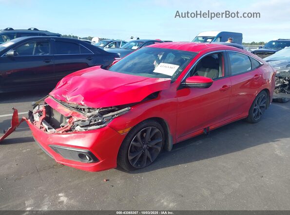 2HGFC2F88LH580822 2020 HONDA CIVIC Красный Передняя левая четверть