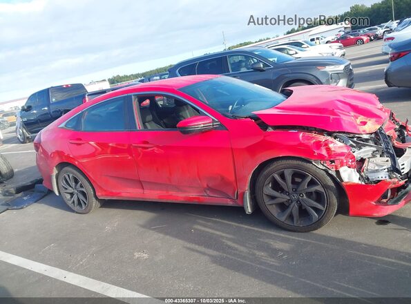 2HGFC2F88LH580822 2020 HONDA CIVIC Красный Вид задней части салона