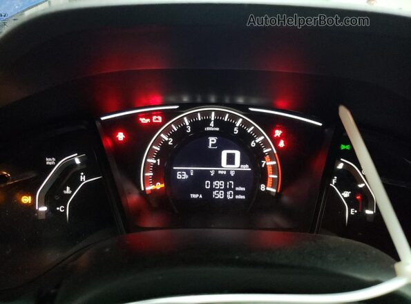 2HGFC4B01JH301140 2018 HONDA CIVIC Blue ხელსაწყოთა პანელის ხედი