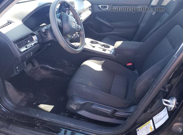 2HGFE2F28NH129852 2022 HONDA CIVIC Black წინა სალონის ხედი