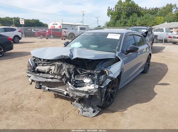 2HGFE2F50NH589727 2022 HONDA CIVIC Gray Դիմացի տեսք