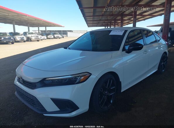 2HGFE2F51NH547969 2022 HONDA CIVIC White Առջևի ձախ երեք քառորդ տեսարան