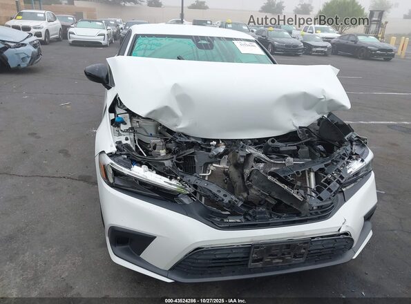 2HGFE2F52NH522319 2022 HONDA CIVIC White ხელსაწყოთა პანელის ხედი