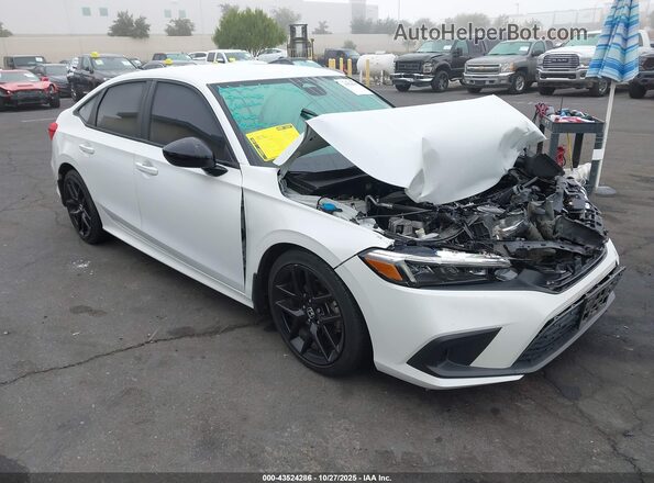 2HGFE2F52NH522319 2022 HONDA CIVIC White უკანა სალონის ხედი
