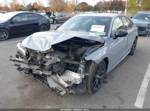 2HGFE2F52NH580382 2022 HONDA CIVIC Gray Vista tres cuartos delantera izquierda